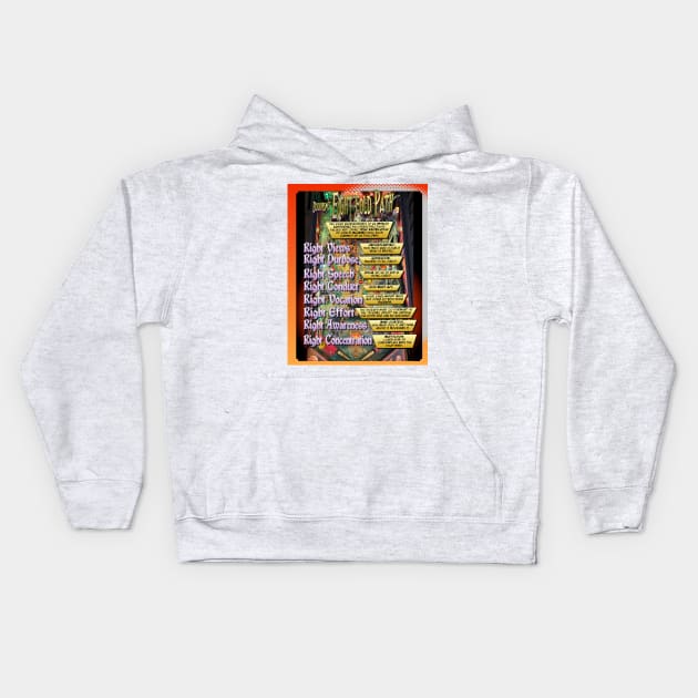 Pincombo 8fold pinball path Kids Hoodie by Elvira Khan